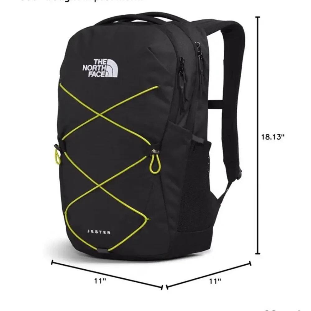 The North Face Jester Backpack 28L Black/Yellow NF0A3VXF 15 Inch Laptop Bag NEW